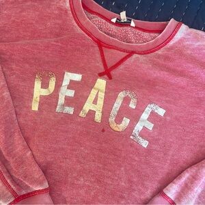 American Eagle Outfitters Red Graphic Sweatshirt